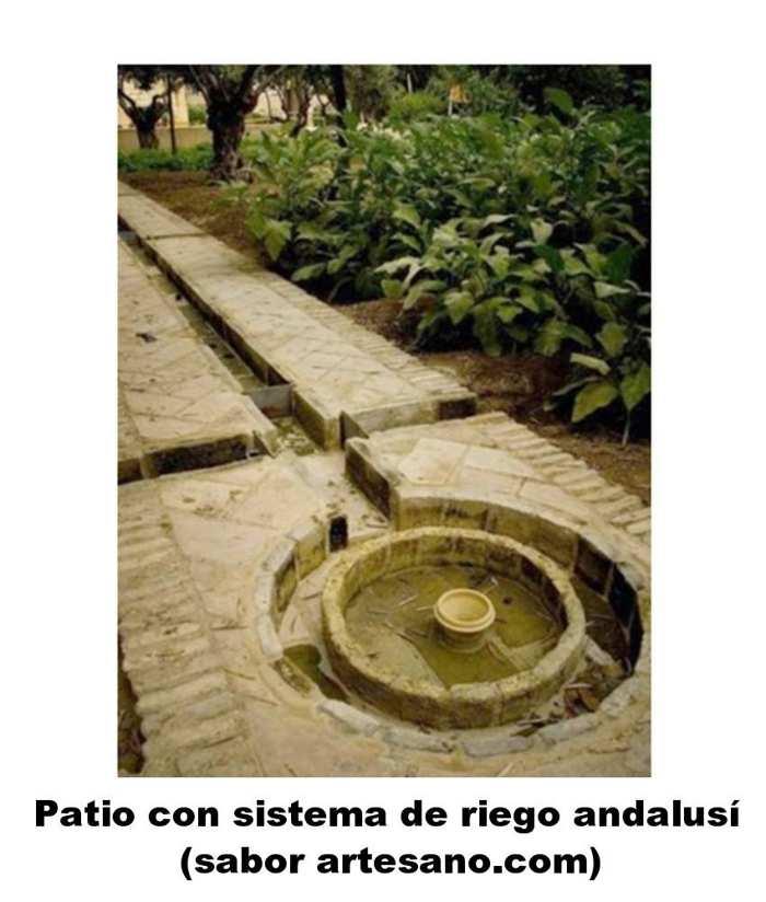 Patio con riego andalusí