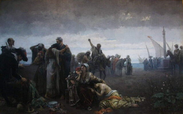 Moriscos: final inmerecido de los mudéjares 1 La expulsion de los moriscos 1894 Gabriel Puig Roda Museu de Belles Arts de Castelló