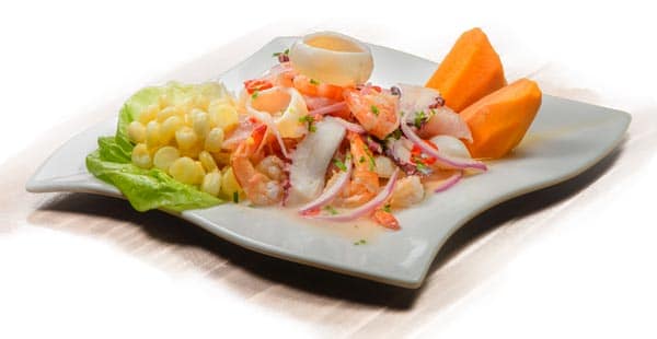Ceviche con patata peruana
