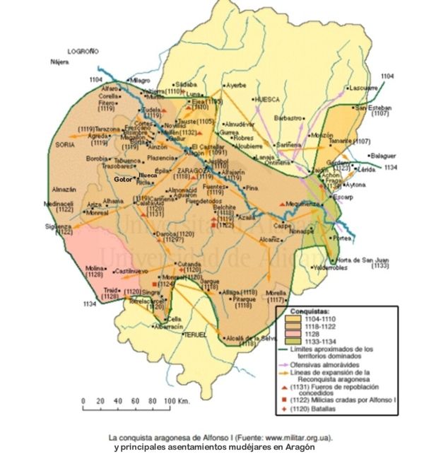 Mapa mudéjares Aragon