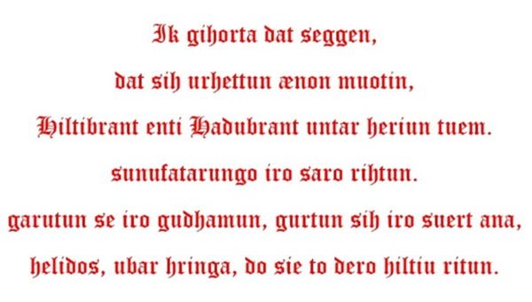 Cantar de Hildebrando Cantar de Hildebrando