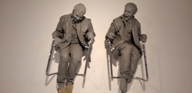 Juan Muños Two Seated on the Wall. 2001
