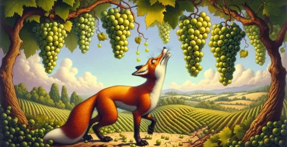 Reclamo de la zorra por unas uvas 4 La zorra y las uvas