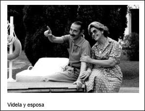 Videla y esposa Videla y esposa