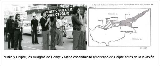 Chile y Chipre “Chile y Chipre, los milagros de Henry” - Mapa escandaloso americano de Chipre antes de la invasión