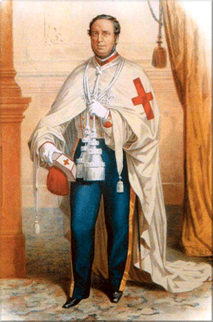 Caballero de Montesa con manto capitular