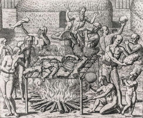 El caníbal. Poetas contra poetas 1 Canibalismo en Brasil, descrito por Hans Staden (1557)