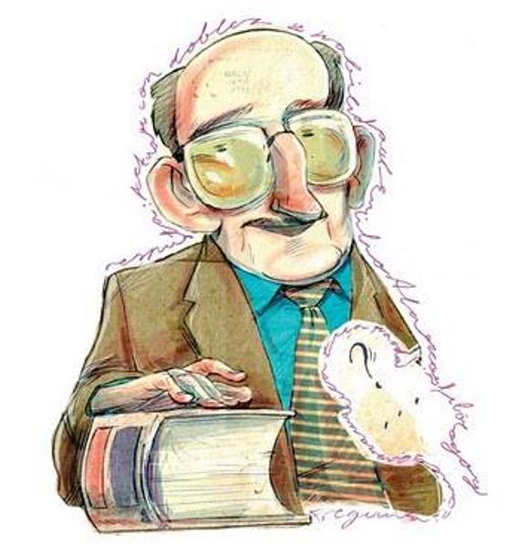 Caricatura de D. Emilio Alarcos Llorach