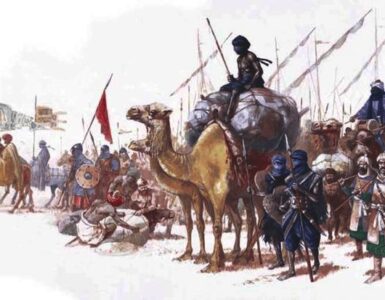 Los almorávides en al-Ándalus 6 Los almorávides desembarcando en la península Ibérica. Autor Justo Jimeno Bazaga