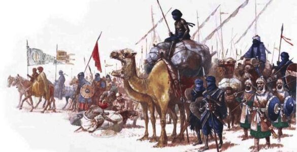Los almorávides en al-Ándalus 7 Los almorávides desembarcando en la península Ibérica. Autor Justo Jimeno Bazaga