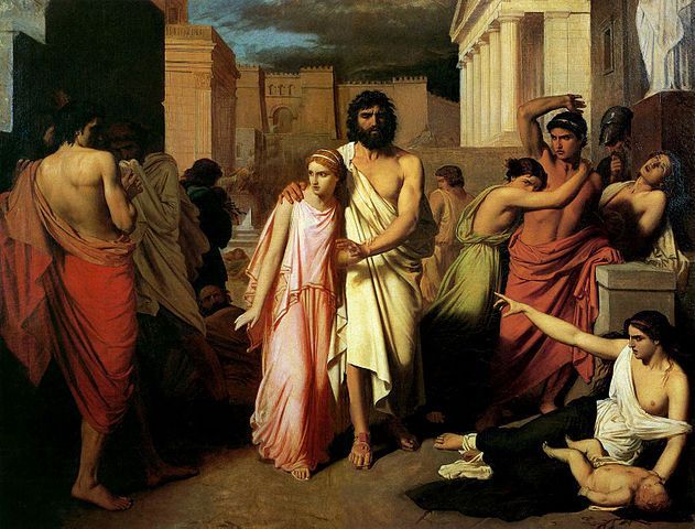 Edipo y Antigona de Charles François Jalabert