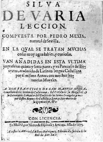 Silva de varia leccion 