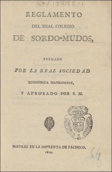 Reglamento del Real Colegio de Sordo-Mudos Reglamento del Real Colegio de Sordo-Mudos